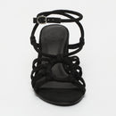 White Sun - Sandales Talon Deekshitha - Black Goat Suede - Black