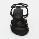 White Sun - Sandalias de tacón Deekshitha - Ante de cabra negro - Negro