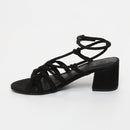 White Sun - Sandalias de tacón Deekshitha - Ante de cabra negro - Negro