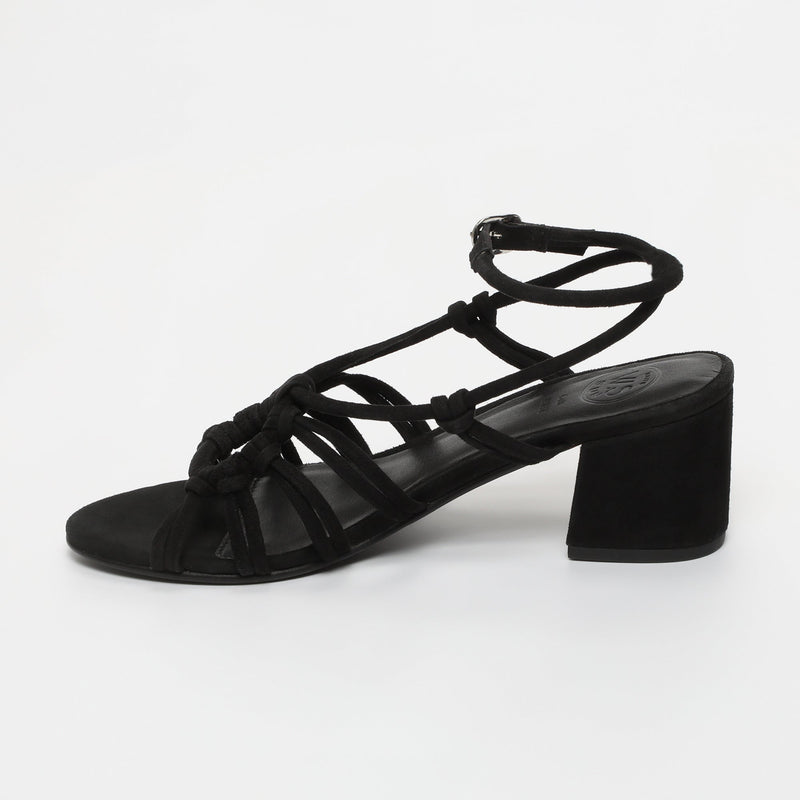 White Sun - Sandalias de tacón Deekshitha - Ante de cabra negro - Negro