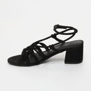 White Sun - Sandales Talon Deekshitha - Black Goat Suede - Black