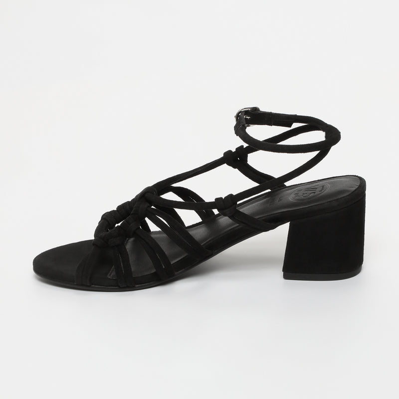 White Sun - Sandales Talon Deekshitha - Black Goat Suede - Black
