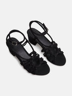 Deekshitha Heeled Sandals - Black