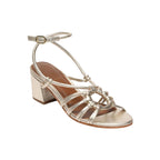 White Sun - Deekshitha Heeled Sandals - Platinium Metallic Nappa - Platinium