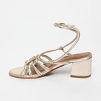 White Sun - Deekshitha Heeled Sandals - Platinium Metallic Nappa - Platinium