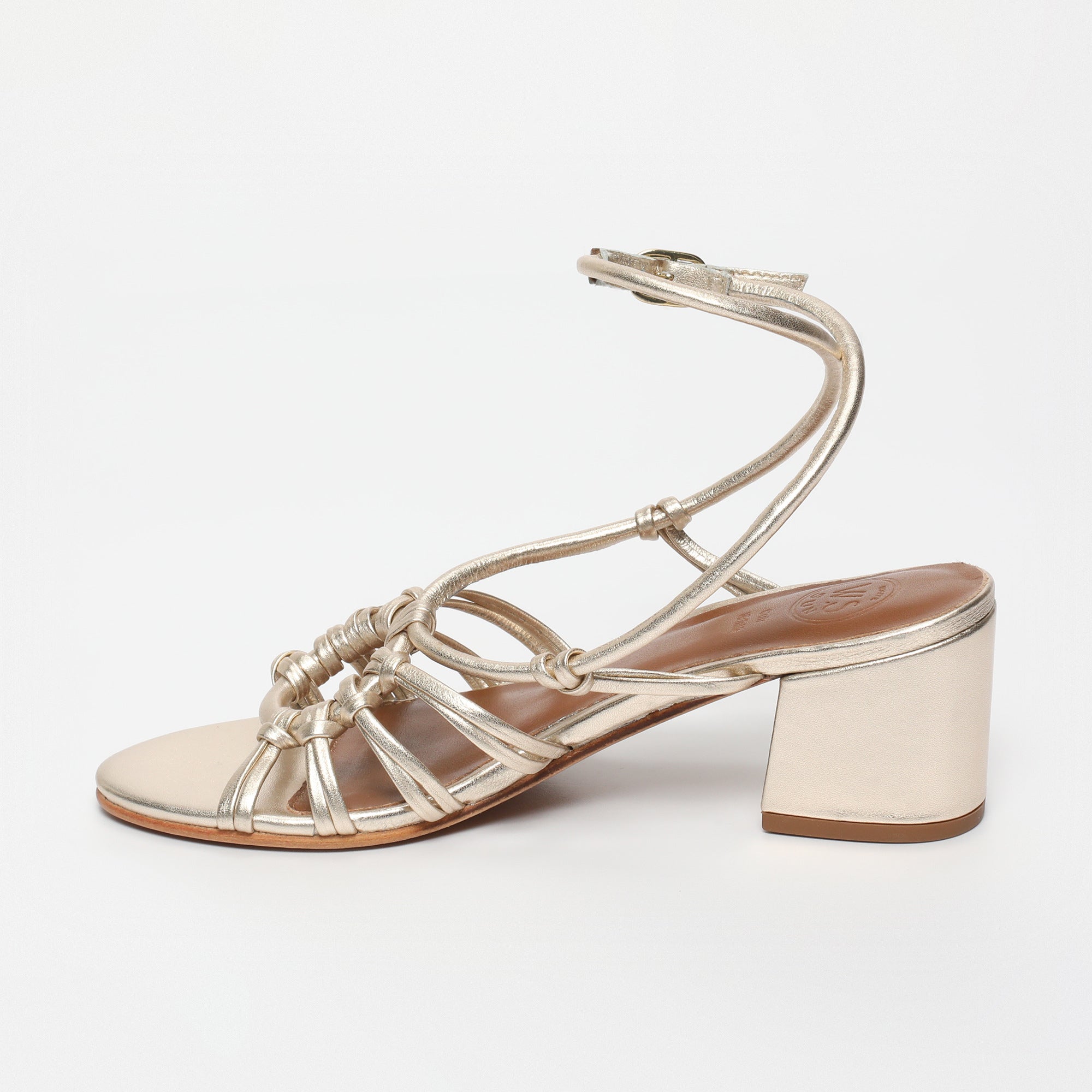White Sun - Deekshitha Heeled Sandals - Platinium Metallic Nappa - Platinium