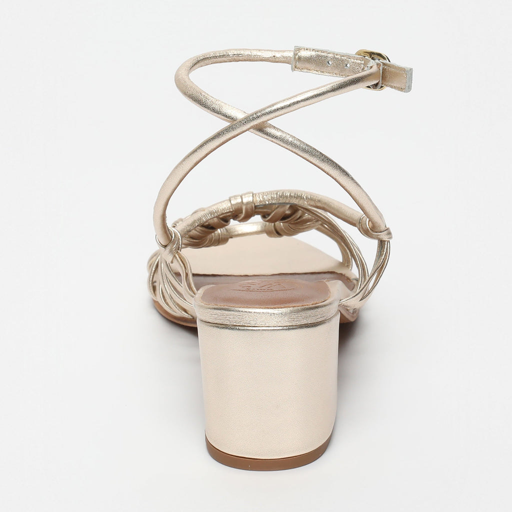 White Sun - Deekshitha Heeled Sandals - Platinium Metallic Nappa - Platinium