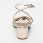 White Sun - Deekshitha Heeled Sandals - Platinium Metallic Nappa - Platinium