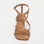 Devanee Heeled Sandals - Light Tan Sheep Nappa - Light Brown