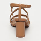 Devanee Heeled Sandals - Light Tan Sheep Nappa - Light Brown