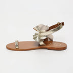 White Sun - Sandalias Devipriya - Gold Crackle Foil - Gold