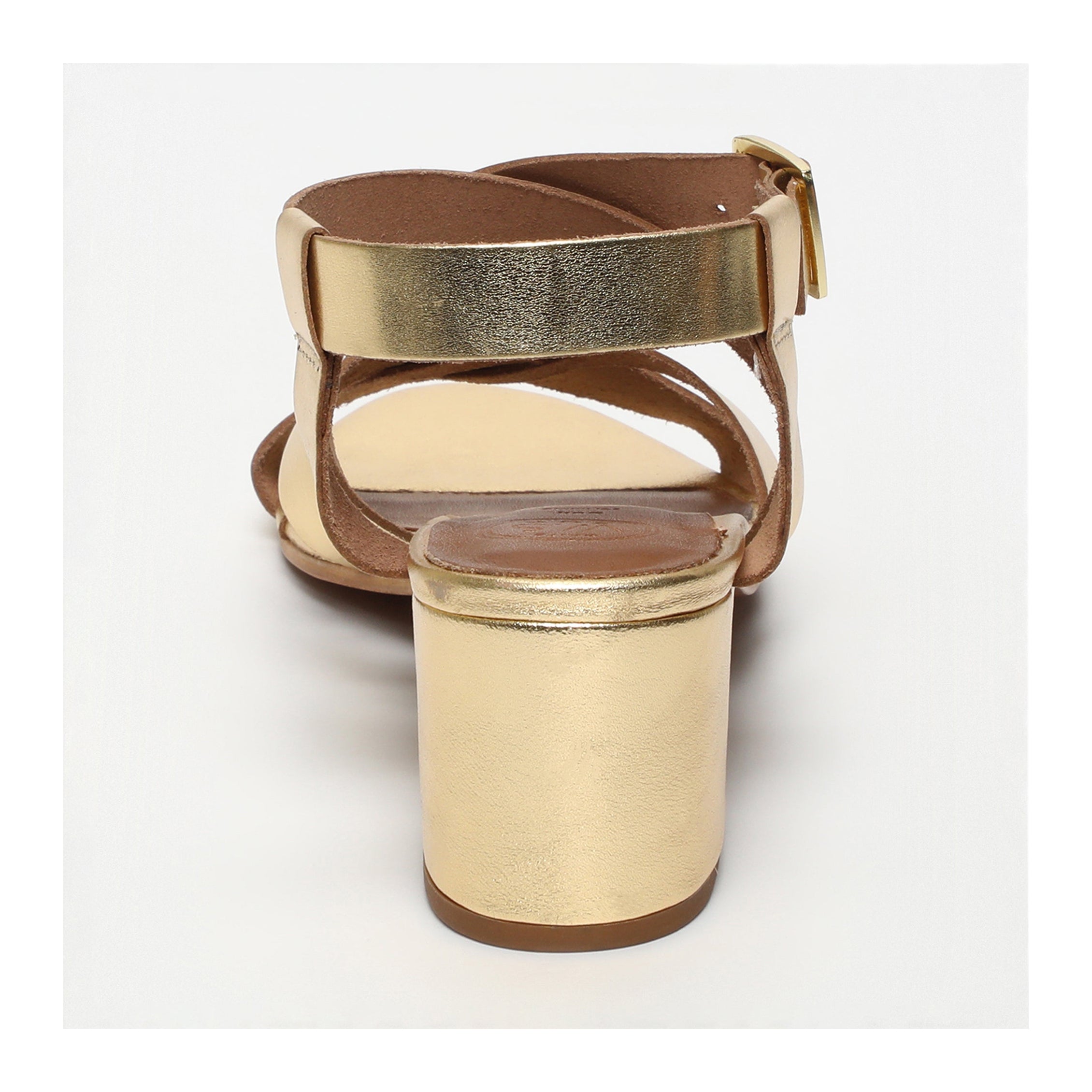 White Sun - DhanashriDark Gold Heeled Sandals