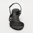 White Sun - Sandales Talon Kachi - Black Buff - Noir