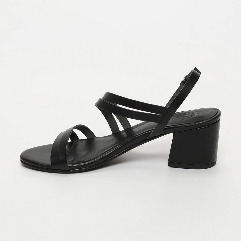 White Sun - Sandales Talon Kachi - Black Buff - Noir