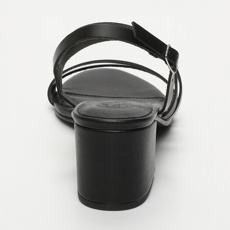 White Sun - Sandales Talon Kachi - Black Buff - Noir