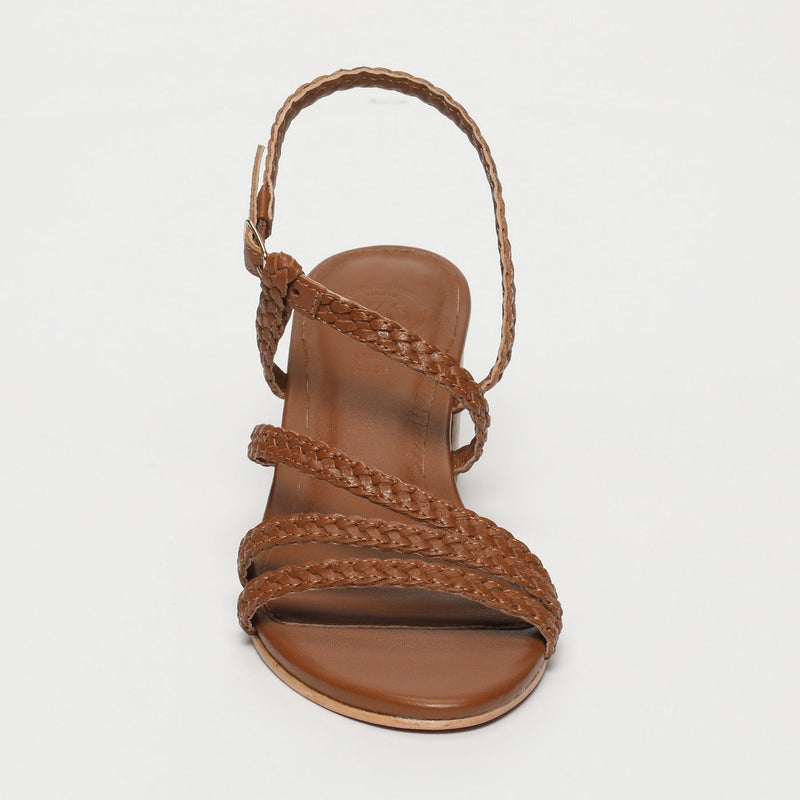 White Sun - Maha Heel Sandals - Brown Goat Leather - Brown