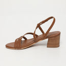 White Sun - Maha Heel Sandals - Brown Goat Leather - Brown