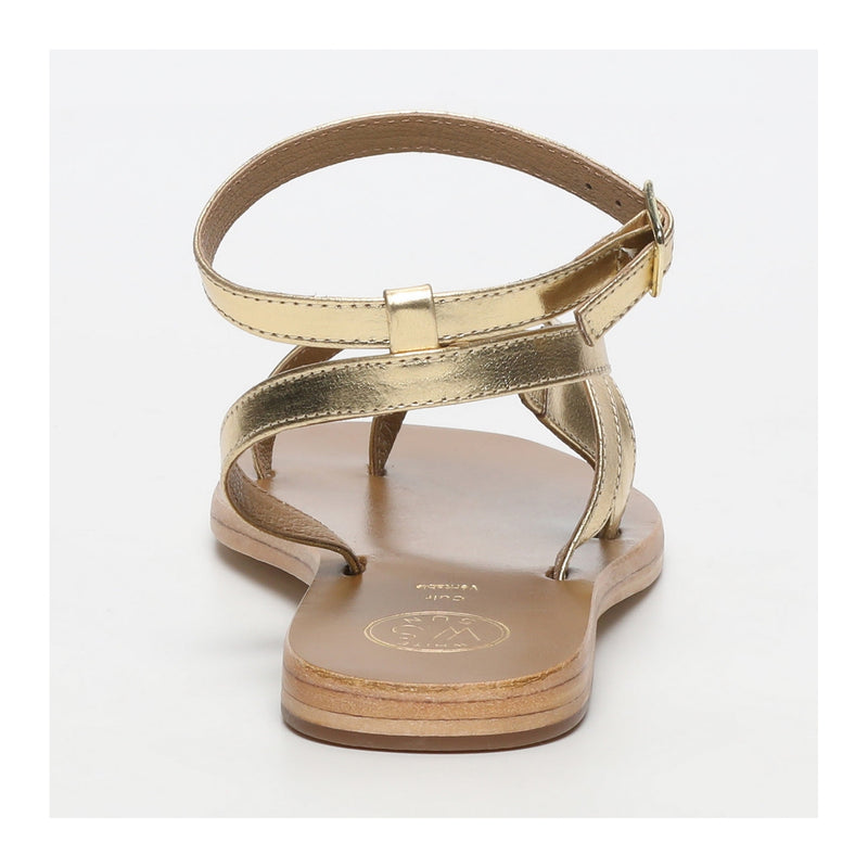 White Sun - Sandales Tinley - Dark Gold Goat Leather - Dark Gold
