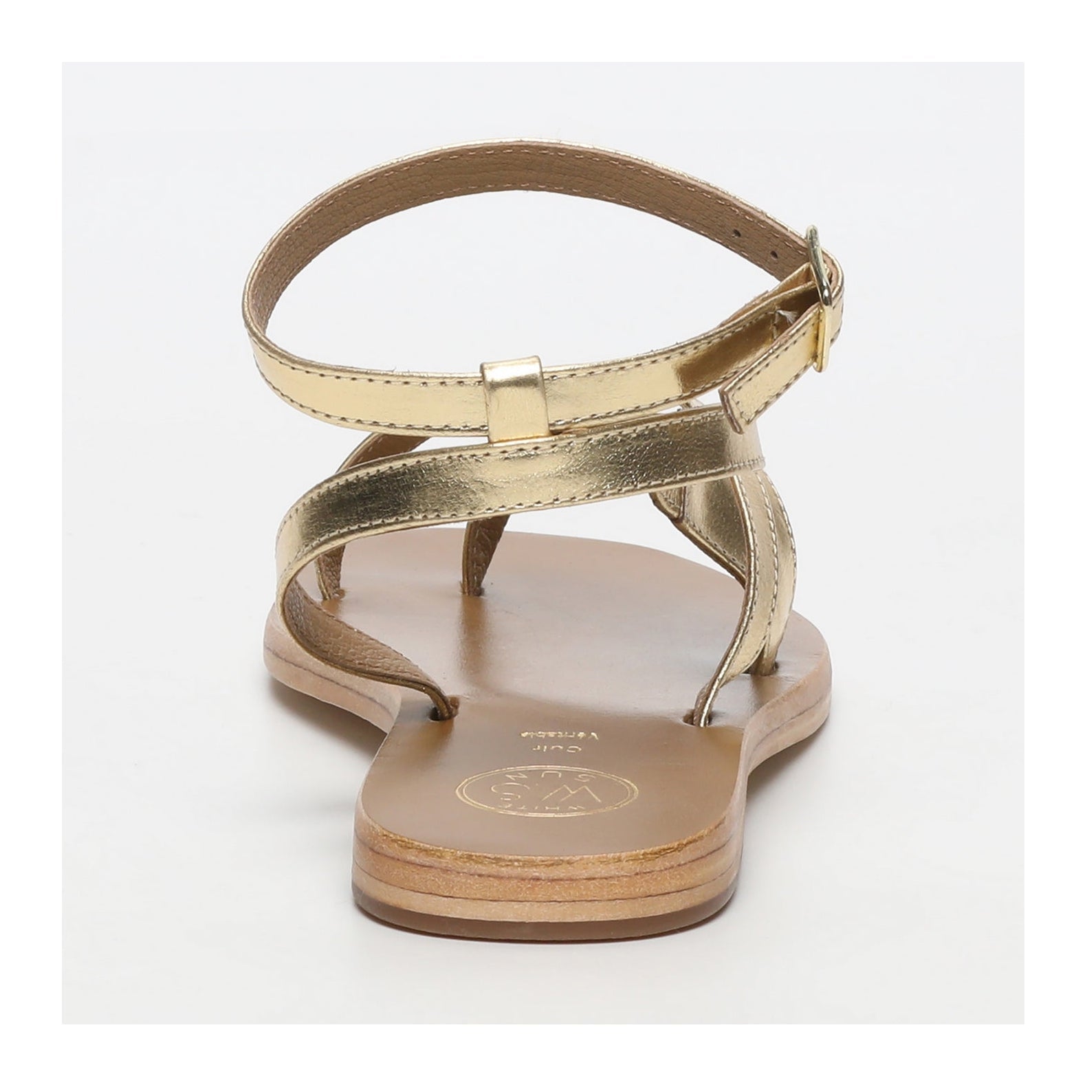 White Sun - Tinley Sandals - Dark Gold Goat Leather - Dark Gold