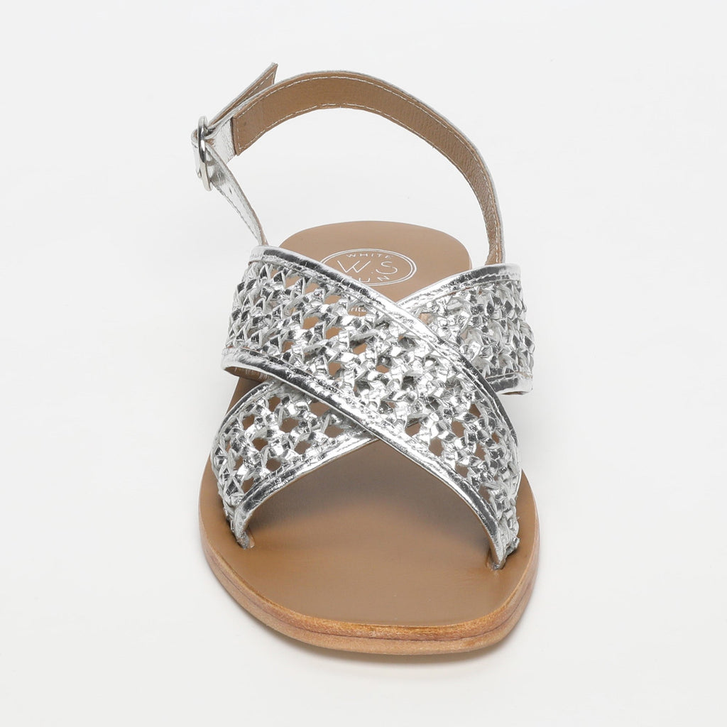 White Sun - Sandalias Baishakh - Piel de cabra plateada - Plateado