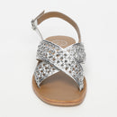 Sol Blanco - Sandalias Baishakh - Cuero de cabra plateado - Plata