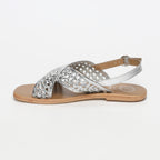 White Sun - Sandalias Baishakh - Piel de cabra plateada - Plateado