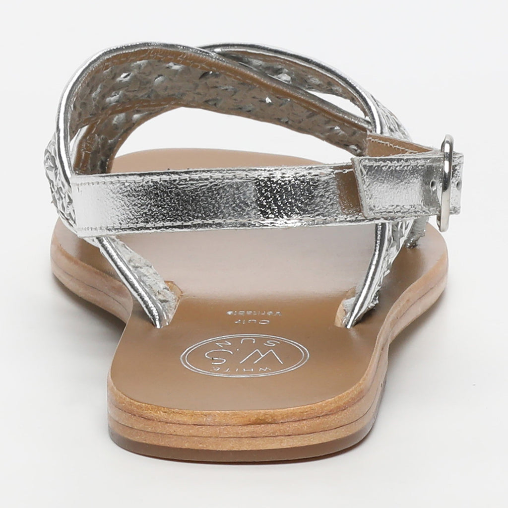 White Sun - Sandalias Baishakh - Piel de cabra plateada - Plateado