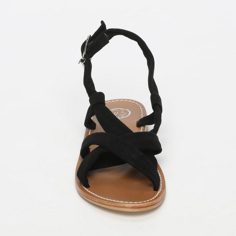 White Sun - Sandales Banita - Black Goat Suede - Black