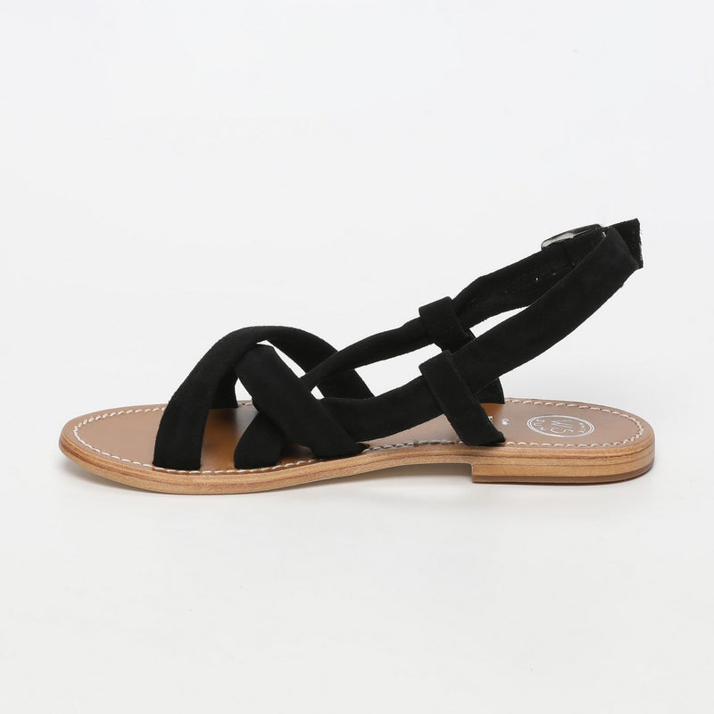 White Sun - Sandales Banita - Black Goat Suede - Black