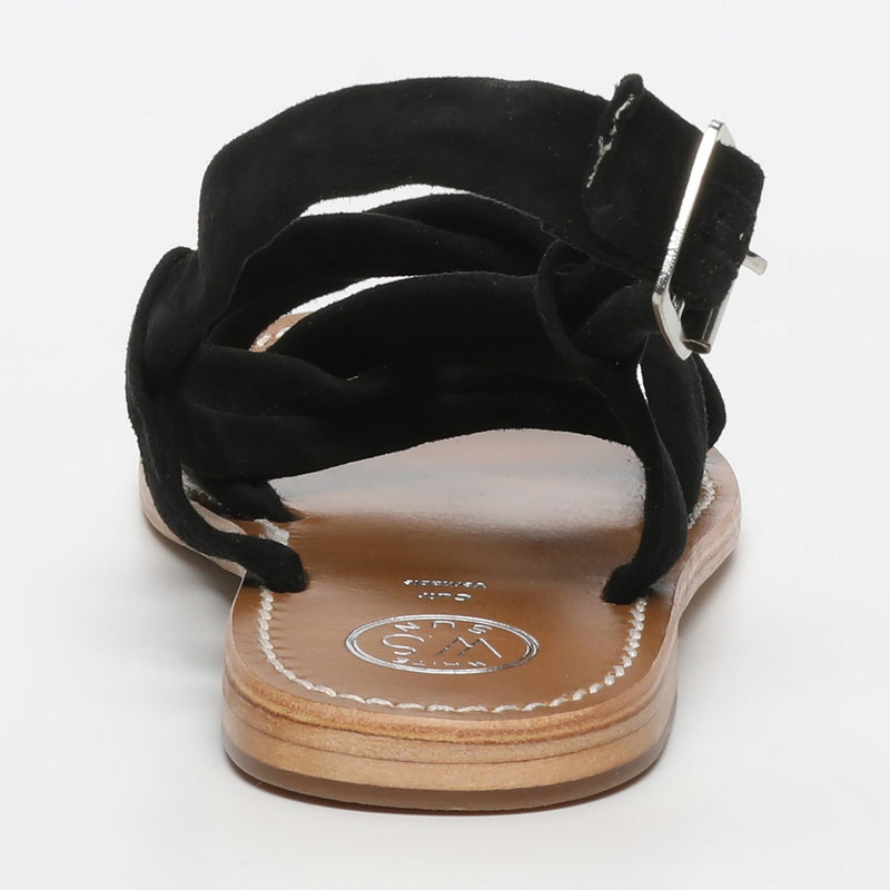 White Sun - Sandales Banita - Black Goat Suede - Black