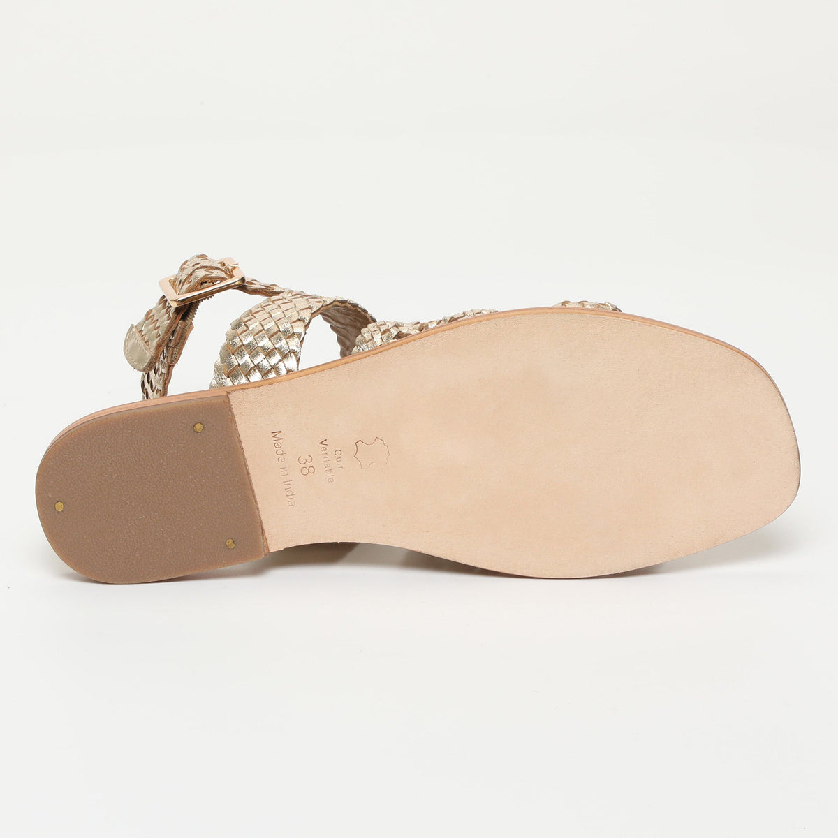 Sandales Solana - Gold Goat Leather - Gold