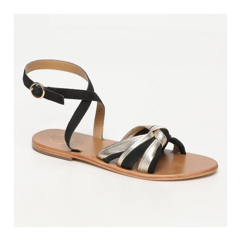 White Sun - Sandalias Singla - Negro / Dorado - Mujer