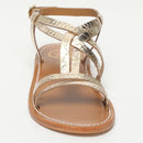 Berlanga Sandals - Light Gold Croco