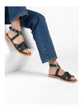 White Sun - Mela Sandals - Black Buff - Black