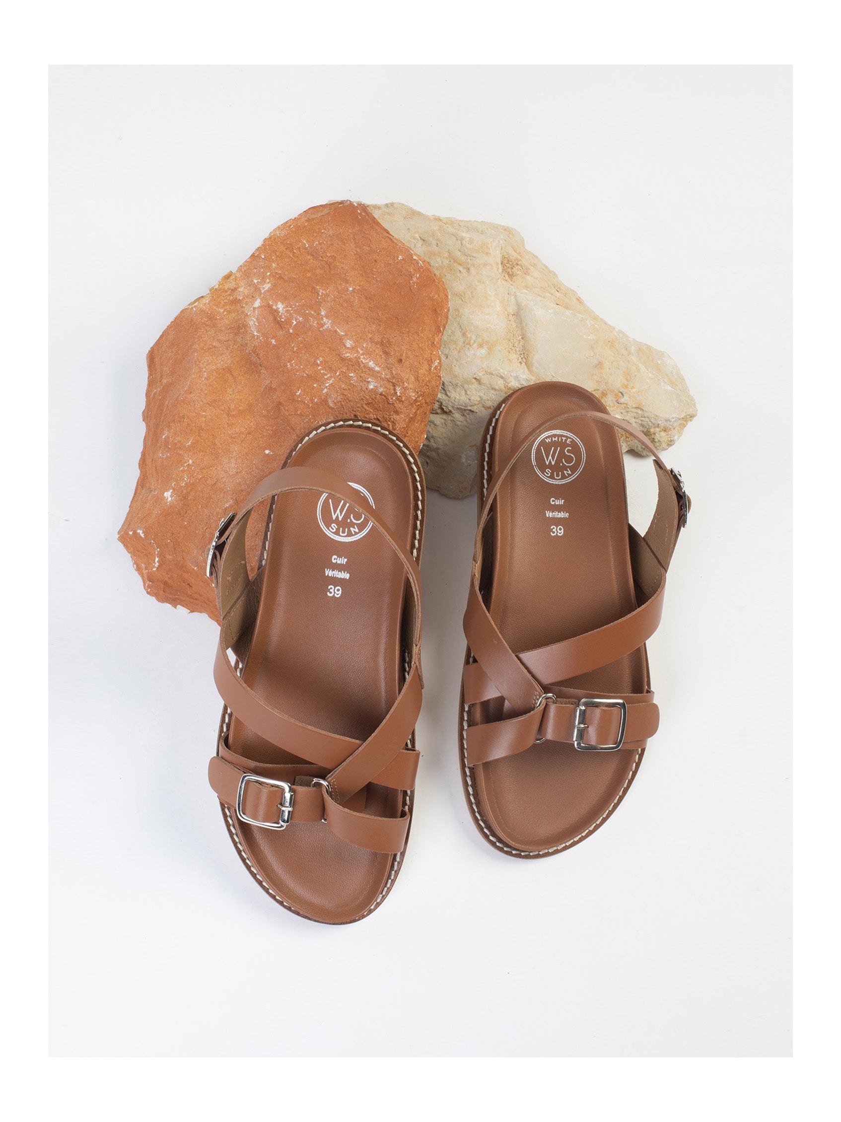 White Sun - Ampaza Sandals - Camel Buff - Camel