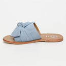 White Sun - Mules Alba - Light Blue Goat Suede - Bleu