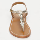 Sol Blanco - Sandalias Natal - Cuero metalizado Gold Crackle - Gold Crackle
