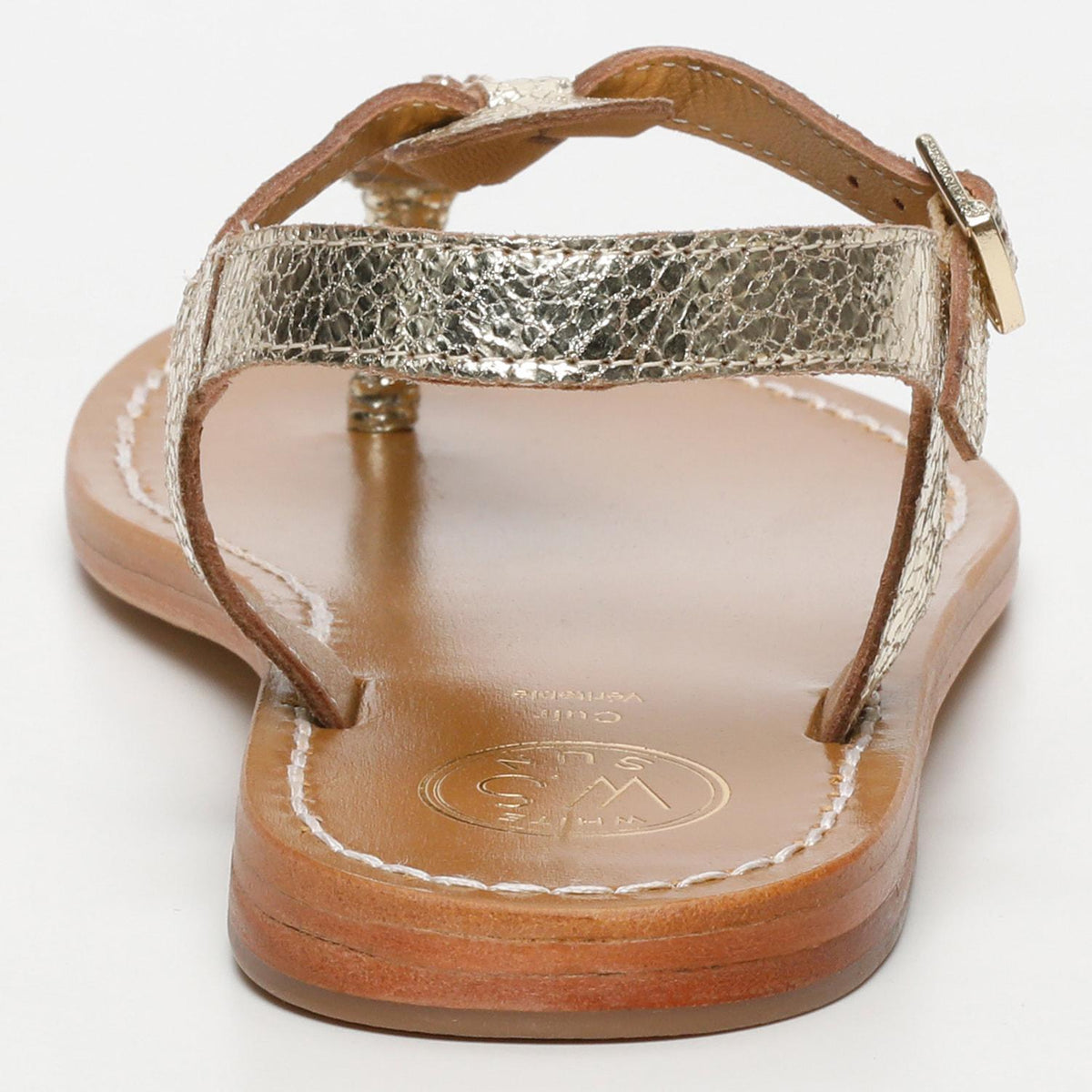 Sandales Natal - Gold Crackle Foil Leather - Gold Crackle