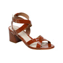 White Sun - Anaba Heel Sandals - Brown Buff Patent - Brown