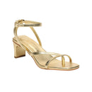 White Sun - Sandales Talon Cheyenne - Dark Gold Sheep Metallic Nappa - Dark Gold