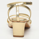 White Sun - Sandales Talon Cheyenne - Dark Gold Sheep Metallic Nappa - Dark Gold