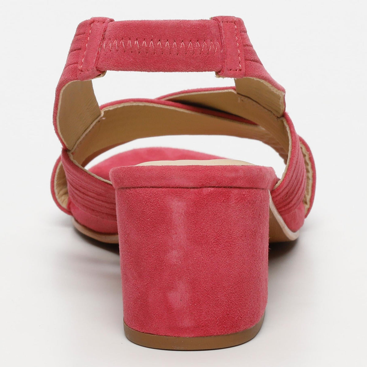 Isia Heeled Sandals - Raspberry Goat Suede - Raspberry