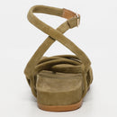 White Sun - Sandales Ava - Olive Goat Suede - Olive