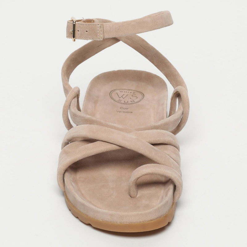 White Sun - Sandales Ava - Light Beige Goat Suede - Light Beige