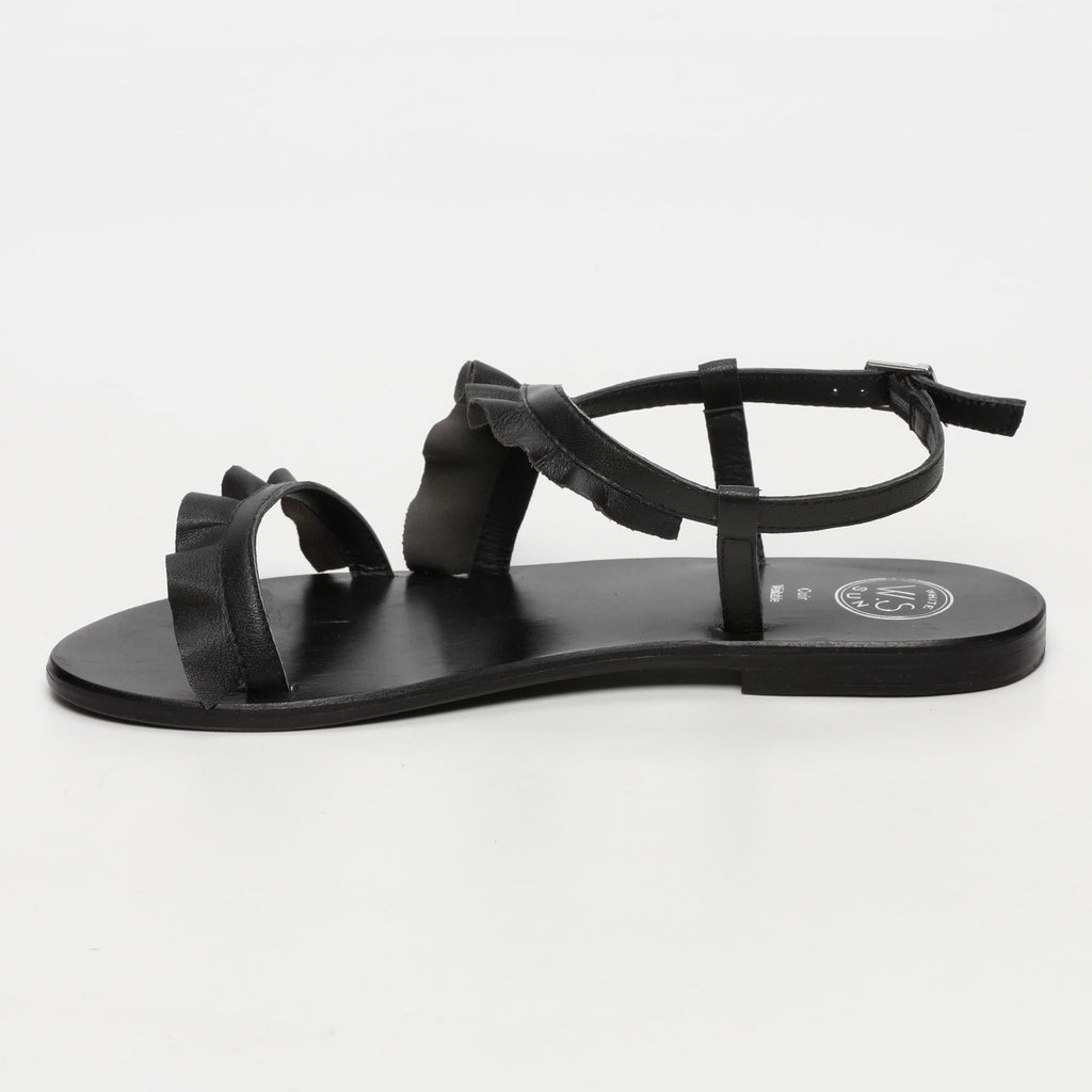 White Sun - Sandali Harper - Black Sheep Nappa - Black