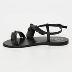 White Sun - Sandali Harper - Black Sheep Nappa - Black