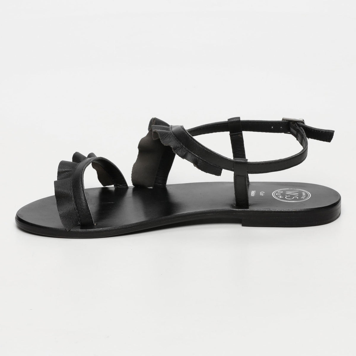 White Sun - Sandali Harper - Black Sheep Nappa - Black