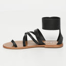 Sol Blanco - Sandalias Darika - Cabra con estampado de cocodrilo negro - Croco negro