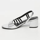 White Sun - Sandales Talon Deeksha - Silver Goat Leather - Silver