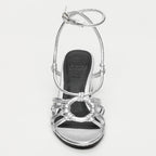 White Sun - Sandalias Tacón Deekshitha - Silver Sheep Metallic Nappa - Plata
